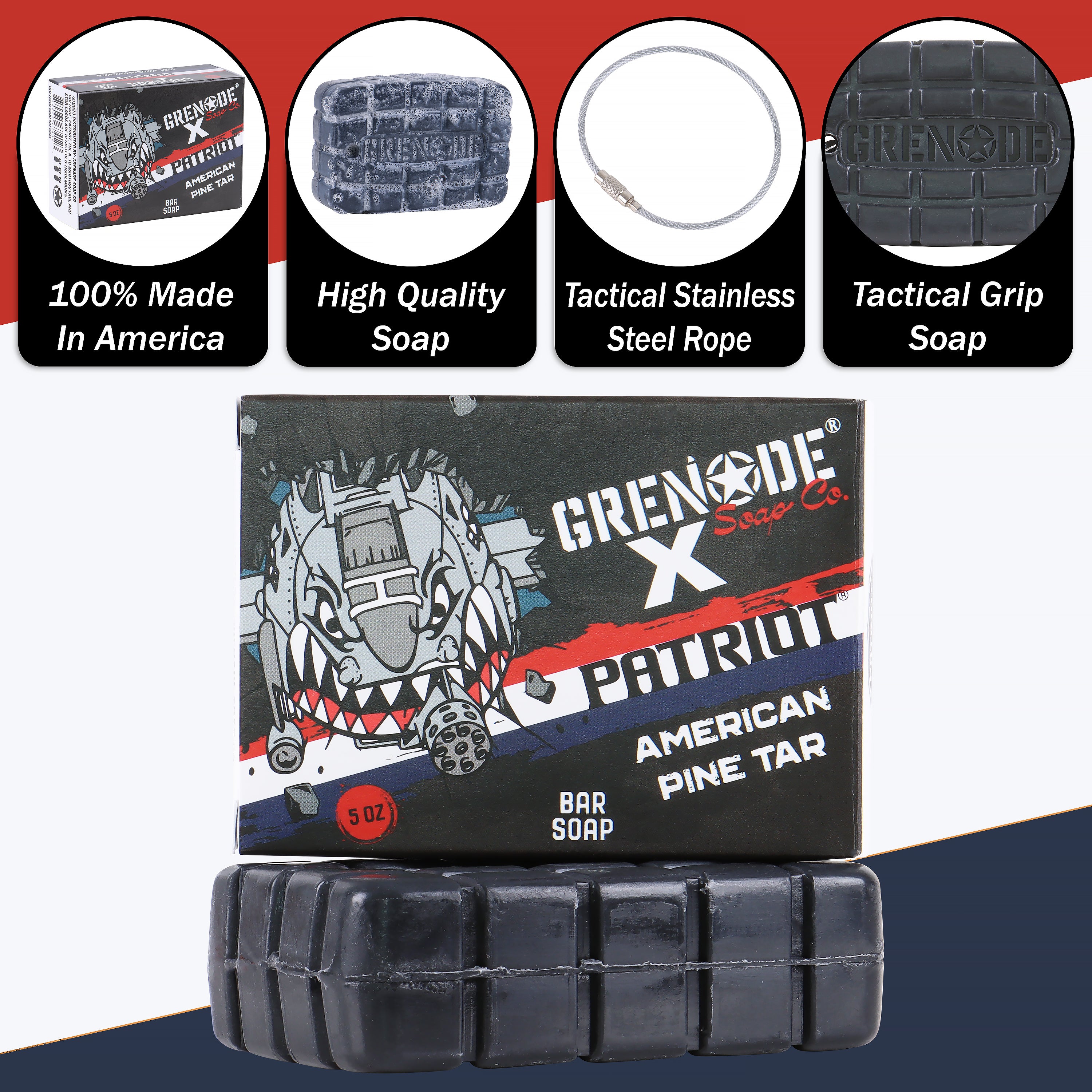 GRENADE X PATRIOT PINE TAR BAR - 3 PACK